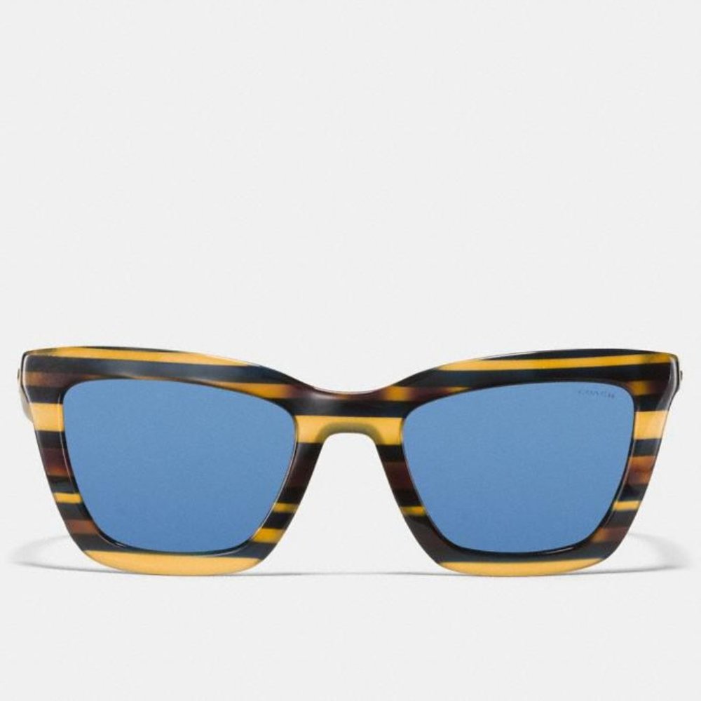 Coach Blue Honey Varsity Stripe Sunglasses - Picture 2 of 8